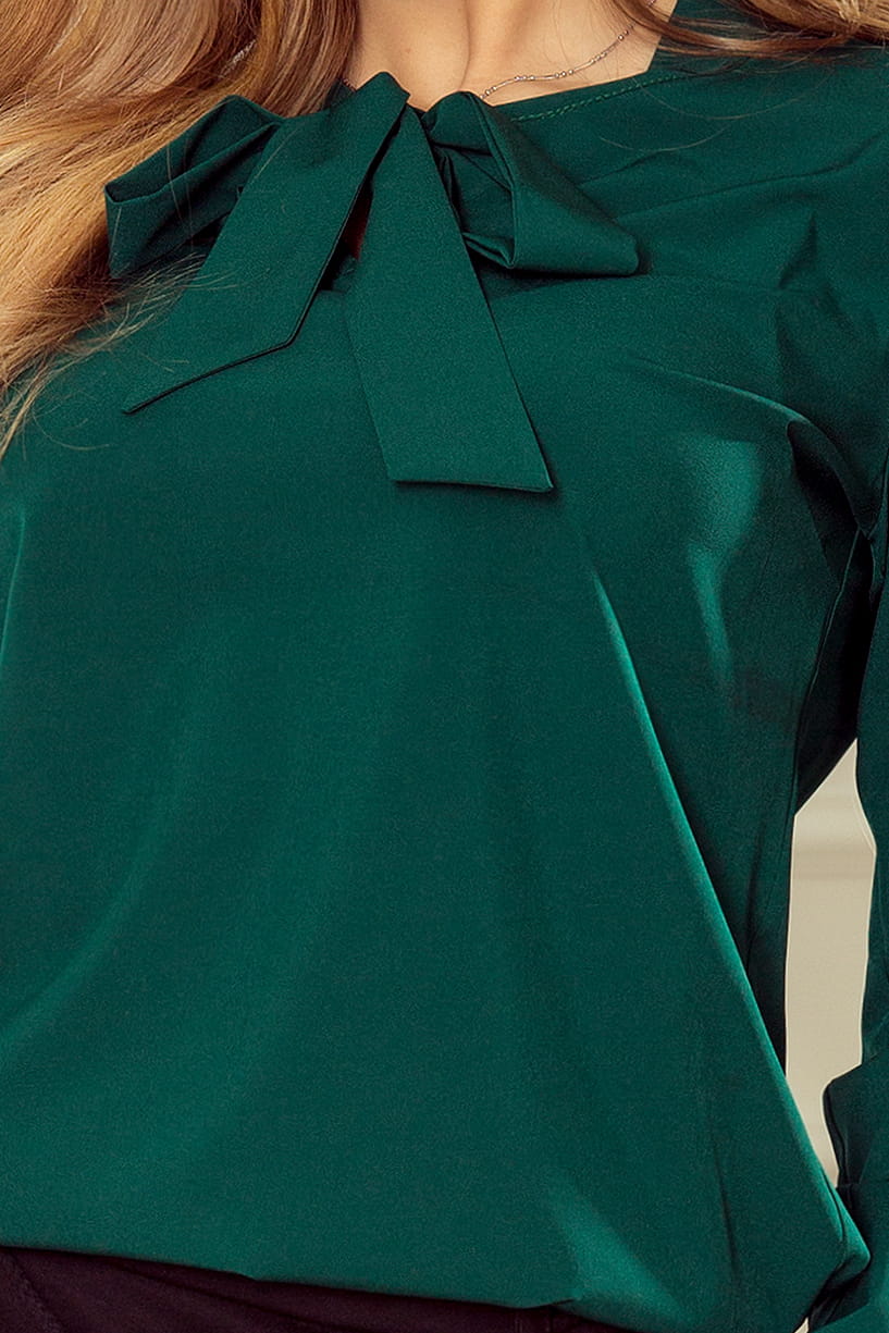 BLOUSE COL LAVALLIERE VERT