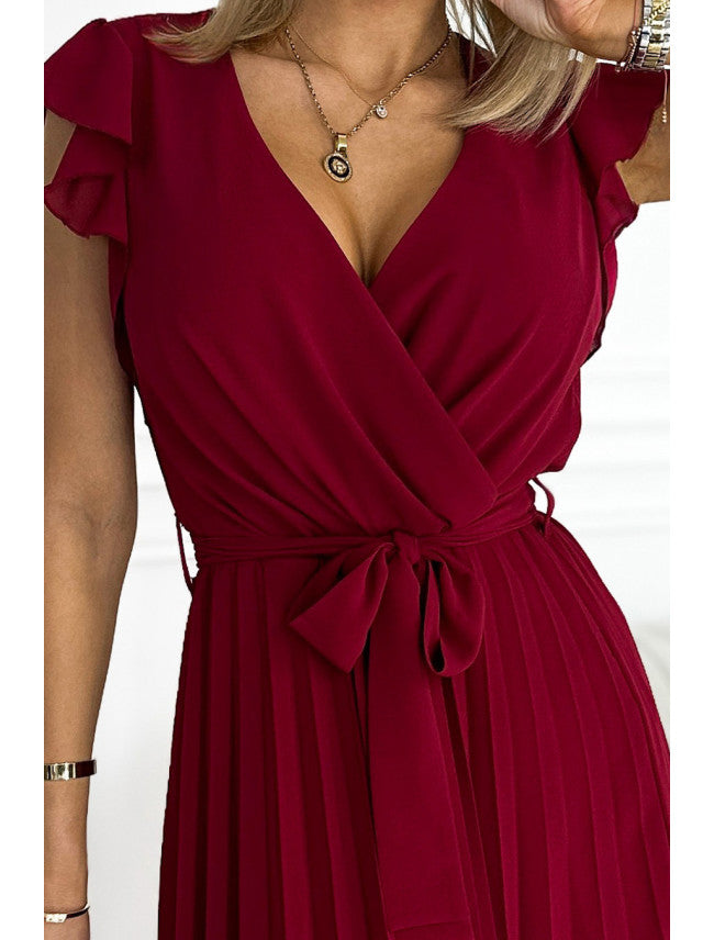 Robe plissée à volants