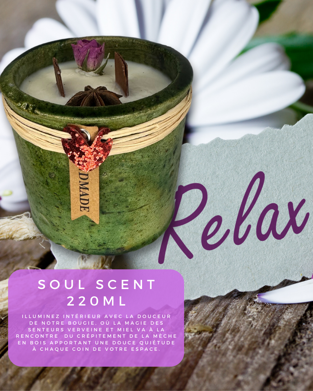 Bougie d’ambiance Soul Scent – 220 ml