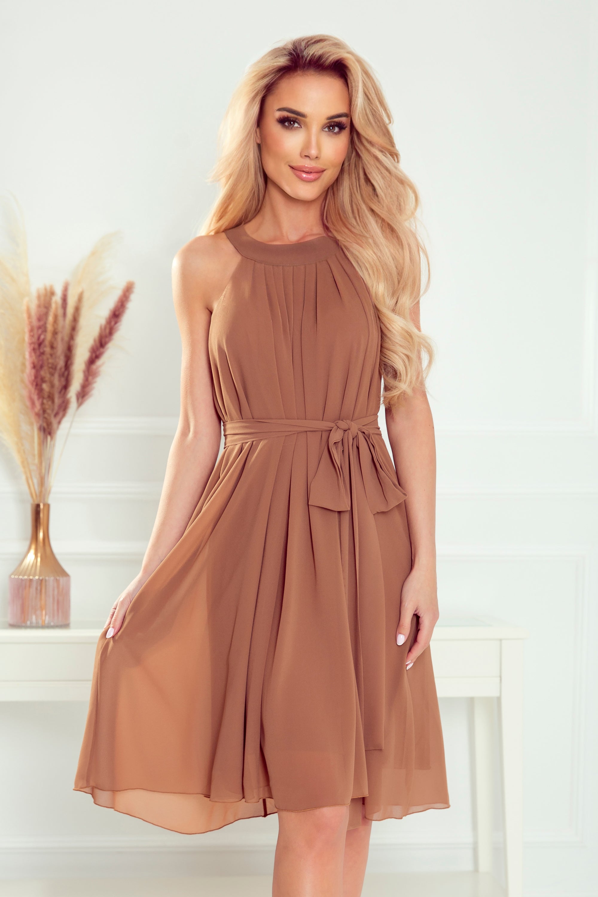 ROBE EN MOUSSELINE MOKA