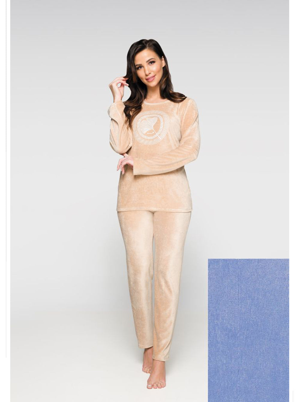 ENSEMBLE PYJAMA EN VELOURS BLEU CIEL