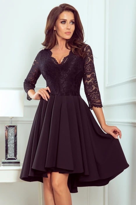 ROBE COUPE ASYMETRIQUE NOIR